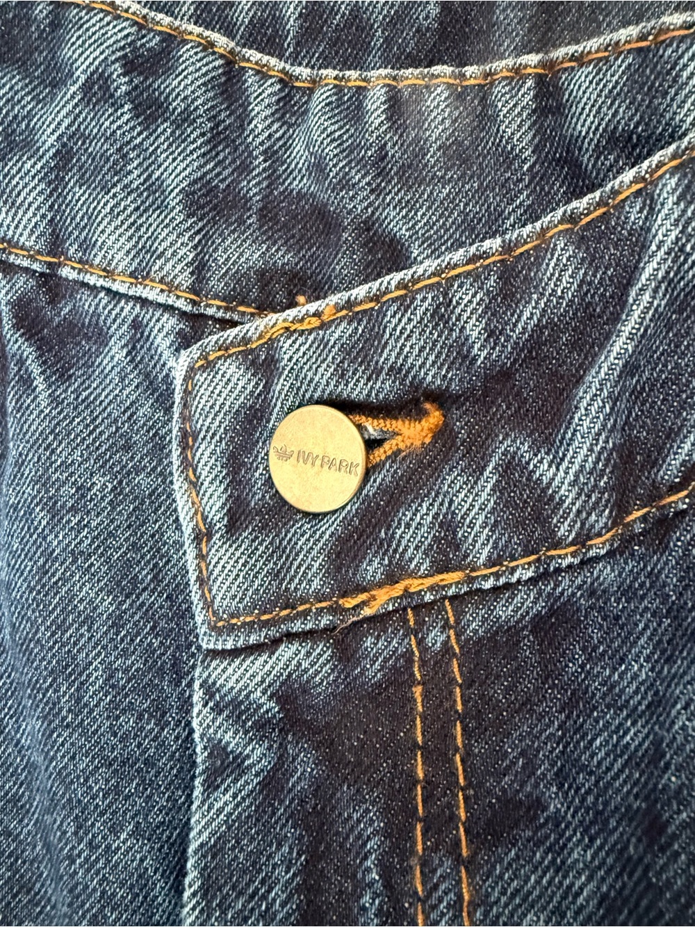 Beyoncé ivy park x adidas Wide Leg Dark Blue Jeans with Light Blue Stripe Detail - Picture 5 of 6